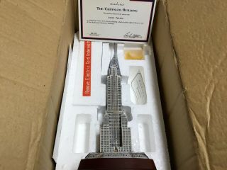 Rare LED Lit Danbury Chrysler Building With Box And 3
