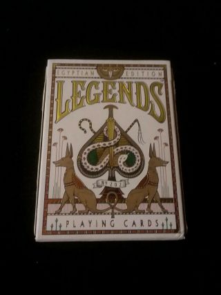Rare Egyptian Legends Red Deck Playing Cards Lpcc Custom Limited Edition.
