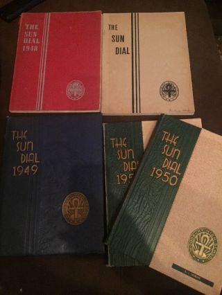 5 Jersey Woodbury High School Yearbooks 1947,  48,  49 2x50 Milt Plum Van Bruner