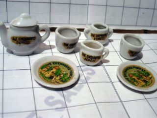 7 Old Vintage Maryland Souvenir Enchanted Forest Md Japan Porcelain Mini Tea Set