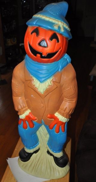 Empire Halloween Pumpkin Head Scarecrow Blowmold 34 " Yard Decoration Display