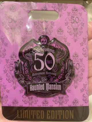 Disneyland Haunted Mansion 50th Event Logo Pin LE 999,  Tote Bag & Map 2
