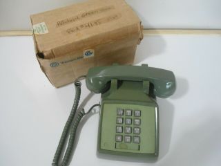 Vintage Western Electric Green Push Button Telephone 2500dmg Bell System