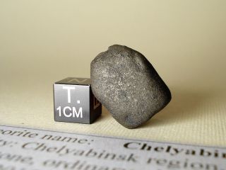 Meteorite Chelyabinsk,  Chondrite Ll5,  Complete Stone 7,  5 G,  Recent Fall,  Russia