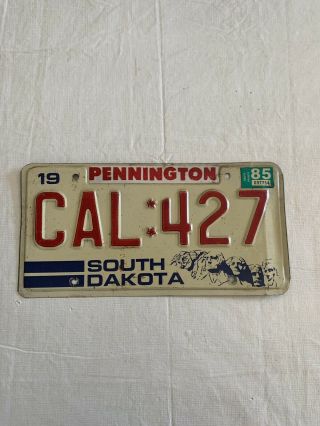 South Dakota 1985 Pennington License Plate Cal 427