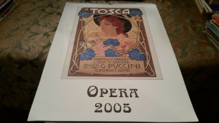 Opera 2005 Calendar Cavallini Printed In Italy Oversize