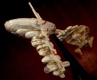 STAR WARS MEDICAL FRIGATE W/ MILLENIUM FALCON - RESIN MODEL - HAND MADE 3