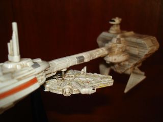 STAR WARS MEDICAL FRIGATE W/ MILLENIUM FALCON - RESIN MODEL - HAND MADE 6