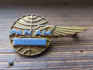 Rare Paa Pan American World Airways Stewardess Wing (lgb 10k Nsf)