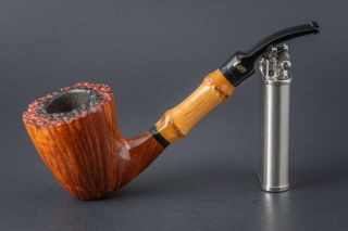 Stanwell Straight Grain Dublin Bamboo With Plateau Estate Pipe Denmark