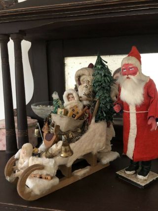WONDERFUL EARLY GERMAN SANTA CLAUS CANDY CONTAINER 9