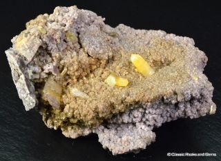 Tsumeb Mineral Specimen Mimetite And Wulfenite On Matrix 5.  9 Cm 68gr Namibia