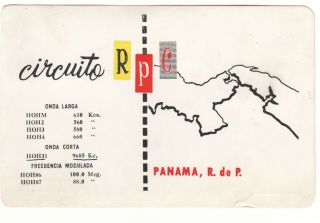 Qsl,  Circuito Rpc,  Panama,  1960