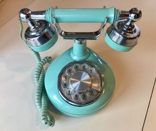 Vintage Retro - 1960’s - Princess Rotary Phone Western Electric Turq Blue