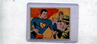 Superman 1940 Gum Inc Card Set 6 " Superman Vs Bank Robbers "