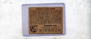 SUPERMAN 1940 GUM INC CARD SET 6 
