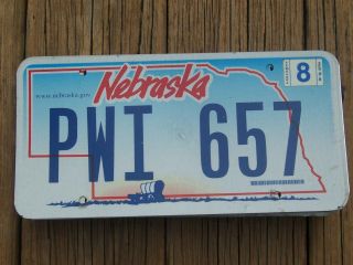 Pwi 657 = August 2008 Nebraska Covered Wagon License Plate State Map Design
