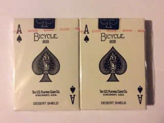 Bicycle Secret Weapon Aces Of Spades Desert Shield Playing Cards 2 Decks