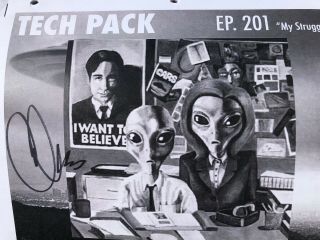 The X Files - Tech Pack Ep.  201 " My Struggle Iii " Signed By Chris Carter