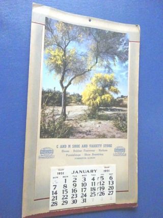 1951 C And M Shoe And Variety Store Calender,  Forreston,  Illinois