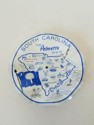 South Carolina The Palmetto State Souvenir Ashtray
