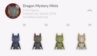 Quidd Game Of Thrones Dragons Mystery Minis Complete Set