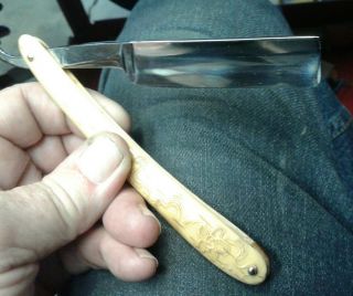 Vintage Wade & Butcher Straight Razor 11/16 " Fancy Scales,  Shave Rdy