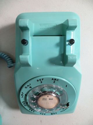 VINTAGE BLUE ROTARY DIAL PHONE DESK TELEPHONE WESTERN ELECTRIC BELL 3