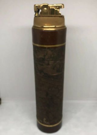 Vintage Antique Table Lighter Non Missing Flint Spring Cigarette Lighter