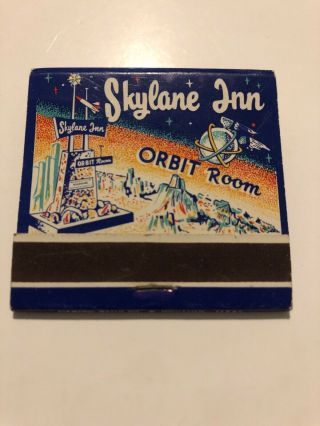 Vintage Full Matchbook Skylane Inn / Orbit Room Motor Hotel Houston Texas