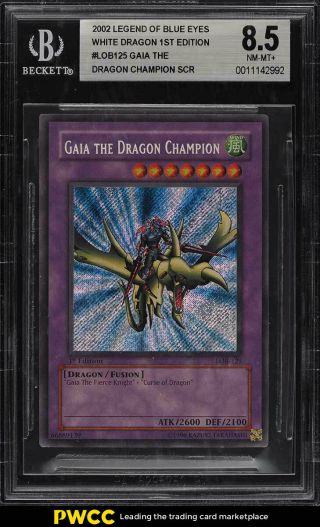 2002 Yu - Gi - Oh Lob 1st Edition Gaia The Dragon Champion Lob - 125 Bgs 8.  5 (pwcc)