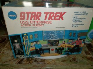 Mego 1975 Star Trek U.  S.  S.  Enterprise Action Play Set With 4 Figures