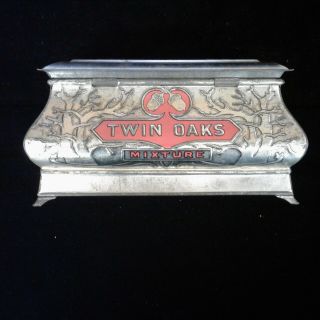 Vintage Twin Oaks Tobacco Tin,  Humidor 4