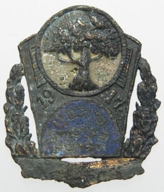 Poland Judaica Antique Jewish Pin Badge 1917