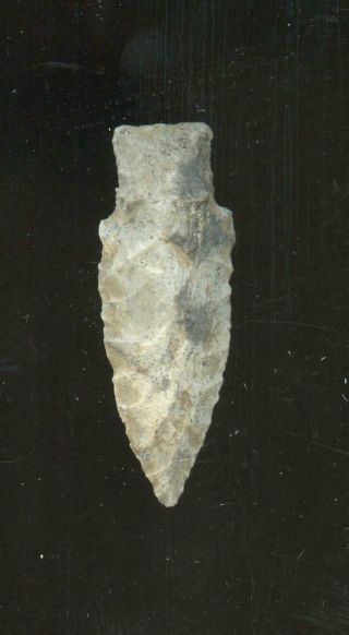 Indian Artifacts - Fine Stem Point - Over Flow Site - Arrowhead
