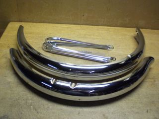 Schwinn Approved Panther 26 " Bicycle Balloon Tire Chromed Fender Set & Braces