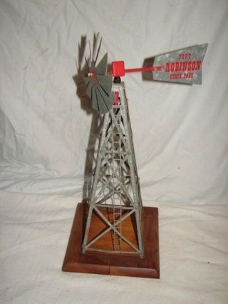 Vintage Fort Robinson State Park Windmill Metal Nebraska Folk Art Train Layout