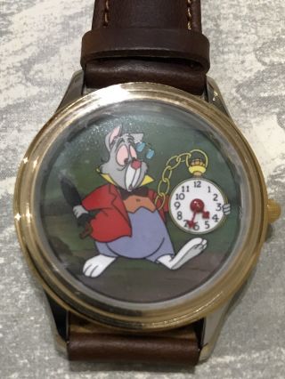 Nib 1993 Fossil Disney Limited Ed.  Alice In Wonderland Collectors Club Watch