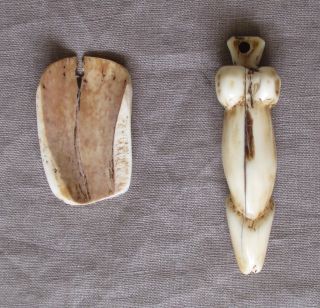 Old Female / Male Phallus Penis Pendants - early 1900 8