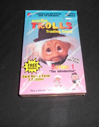 1992 Collect A Card Norfin Trolls Trading Cards Factory Box Series 1