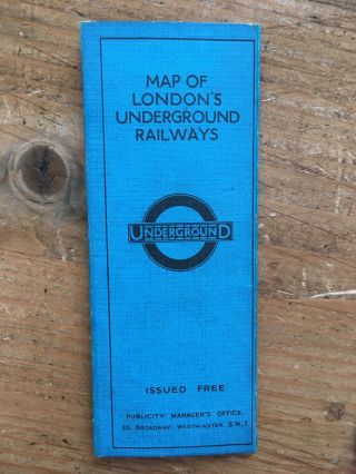 1930 London Underground Map Designed By Fh Stingemore