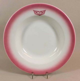 Gulf Mobile & Ohio Rr Rose Soup Plate - Tl