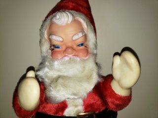 Vintage Rushton? Rubber Face Plush Santa Claus Doll Christmas Figure 22 " Tall
