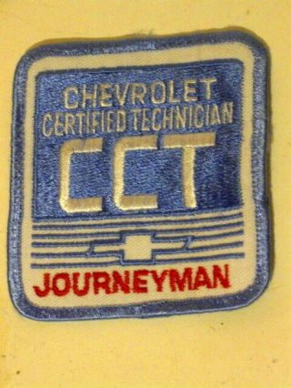Vintage Journeyman Cct Chevrolet Certified Technician Car Auto Mechanic Patch