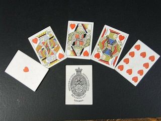 Antique De La Rue & Co London Deck Of Playing Cars No Numbers Or Letters