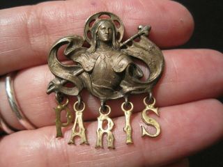 French Vintage Paris Souvenir Pin - Paris Dangle