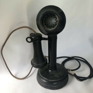 Antique Kellogg Candlestick Phone Upright Telephone Patented 1901,  1907,  1908