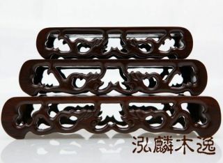 3pc Hard Wood Stand Of Netsuke,  Snuff Bottle,  Carving Display