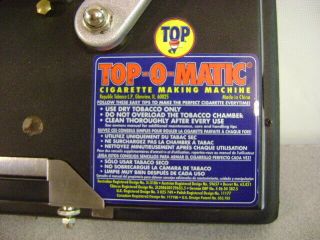 Top - O - Matic Cigarette Rolling Machine Top O Matic Tobaco Crank Roller 2