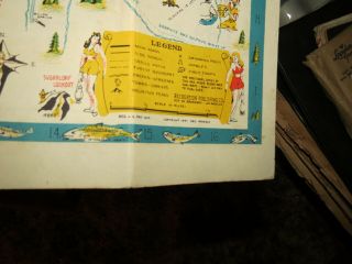 Big Bear Lake California Vintage Travel Brochure map 1947 3